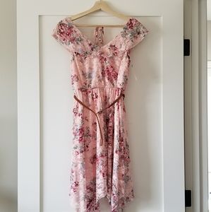 Light Pink Floral Lace Dress NWT